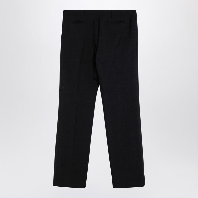 The Row Black wool trousers