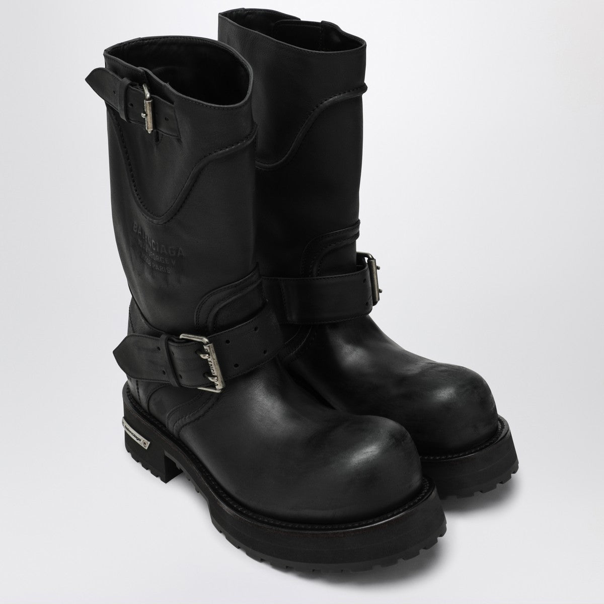 Balenciaga Venom black calfskin boots