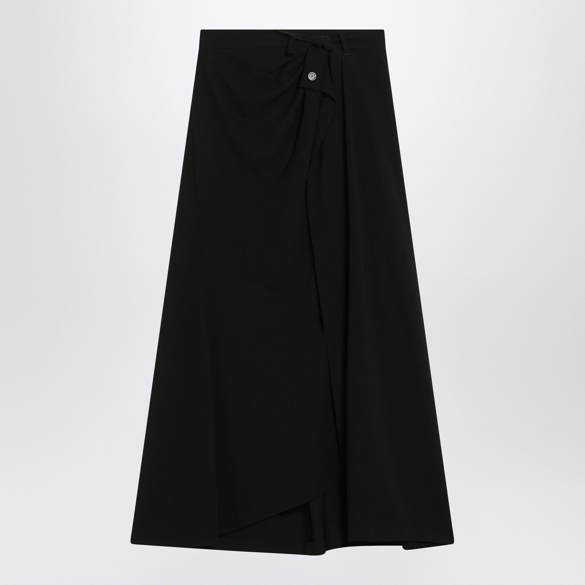 Balenciaga Draped black skirt in crêpe