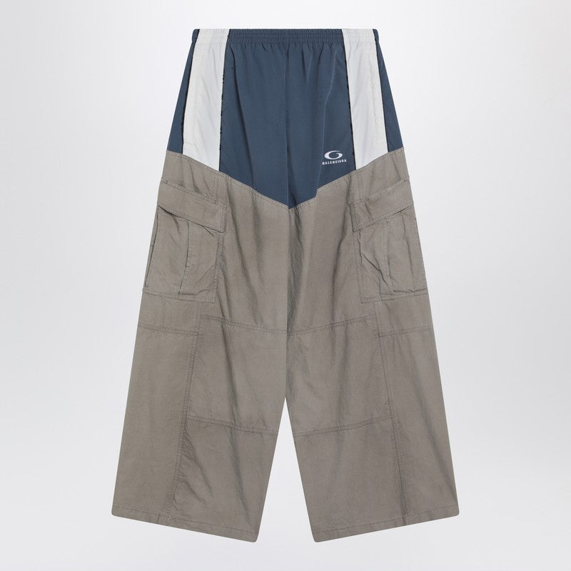 Balenciaga Beige/blue Tracksuit Cut-Up cargo trousers