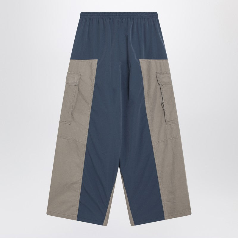 Balenciaga Beige/blue Tracksuit Cut-Up cargo trousers