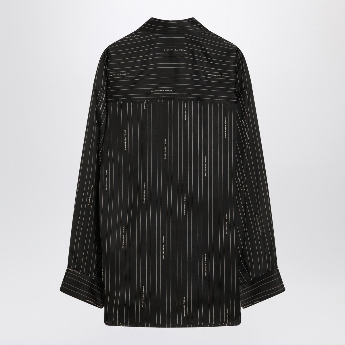 Balenciaga Pinstriped black button-down shirt