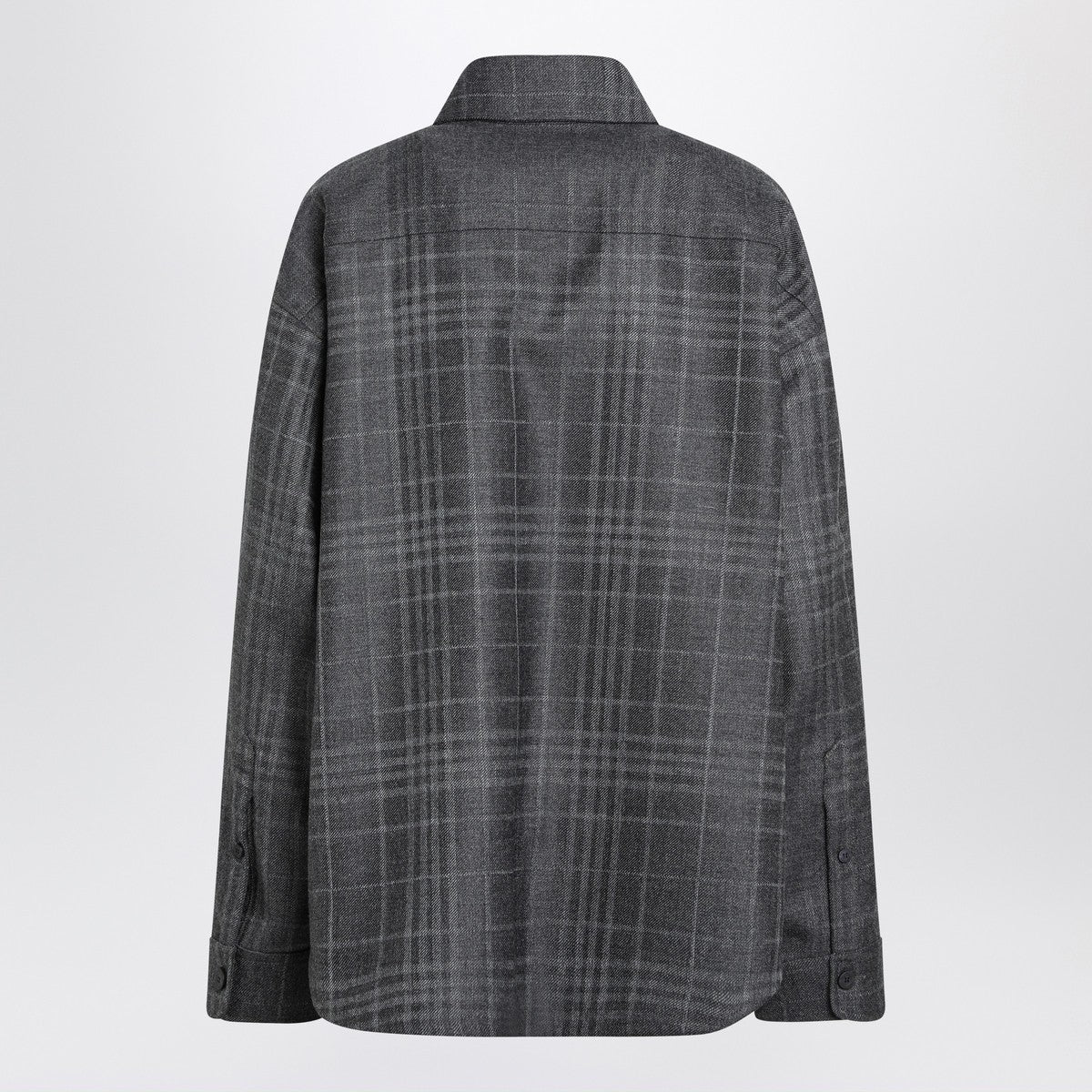 Balenciaga Grey wool tartan shirt jacket