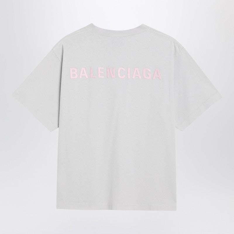 White Balenciaga Back Medium Fit T-shirt