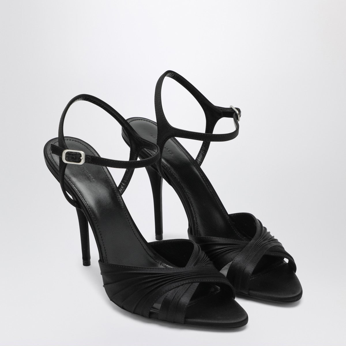 Balenciaga Black Dynastie satin sandals