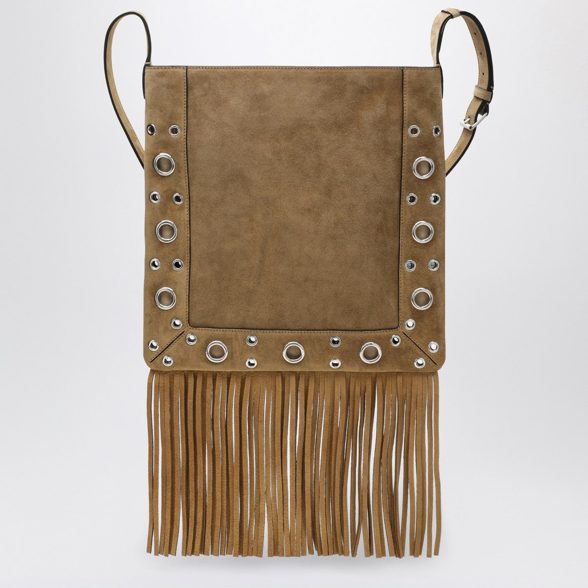 Valentino Garavani Beige Nellcôte bag in suede with fringes