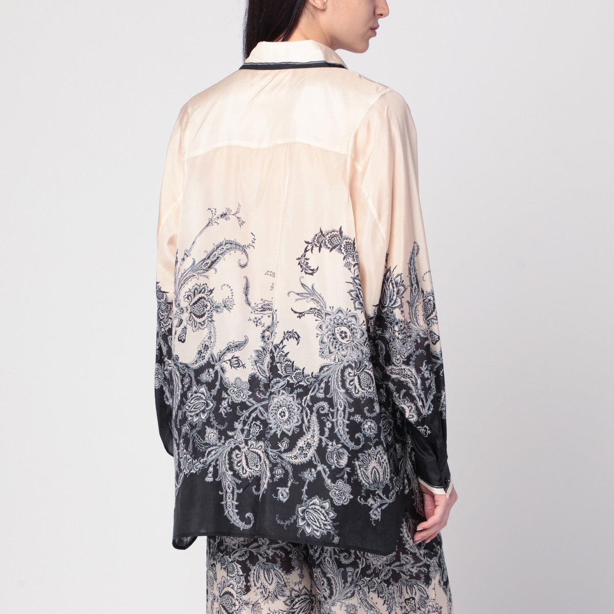 ZIMMERMANN Cream Rhiannon shirt with fantasy print