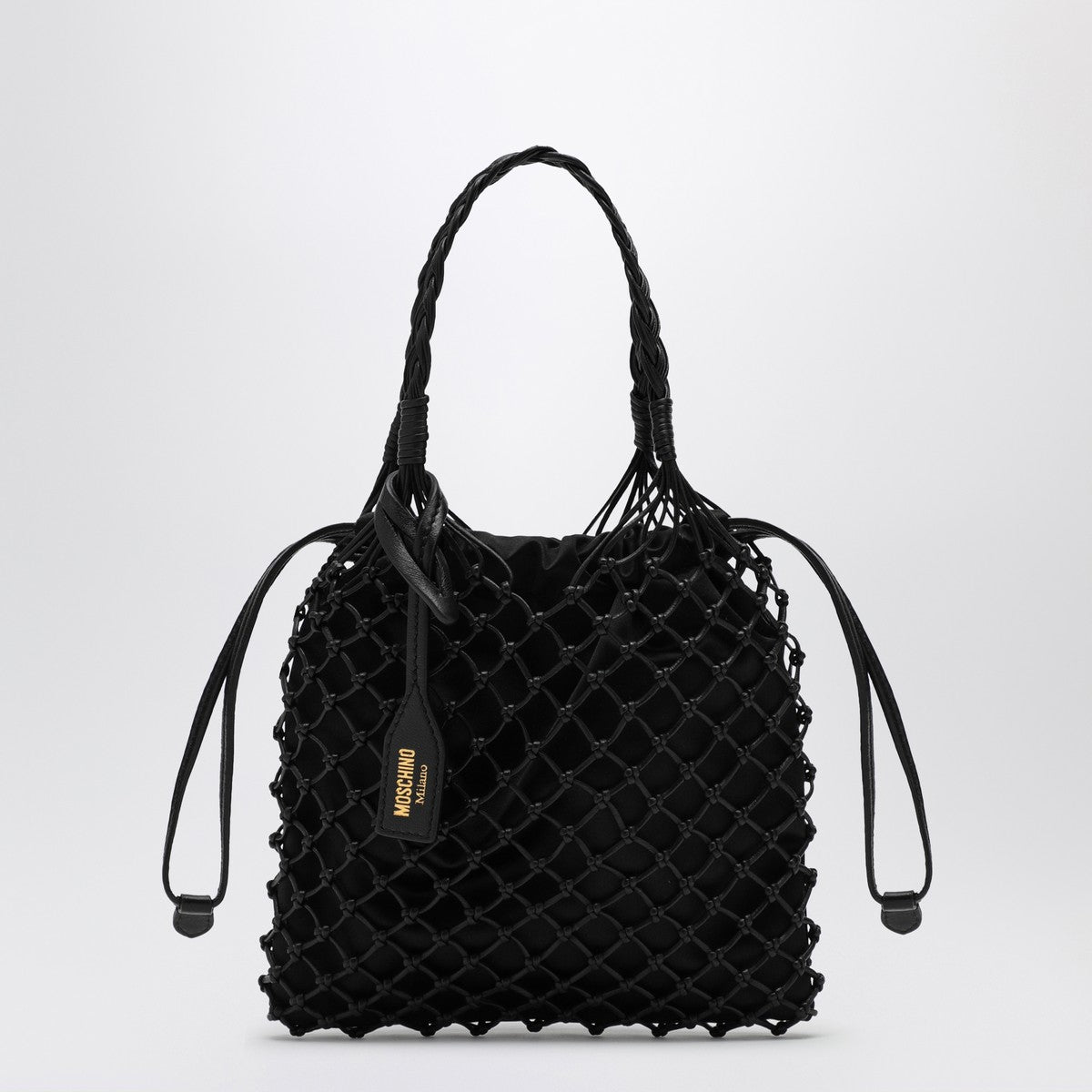 Moschino Basket Net black nappa bag