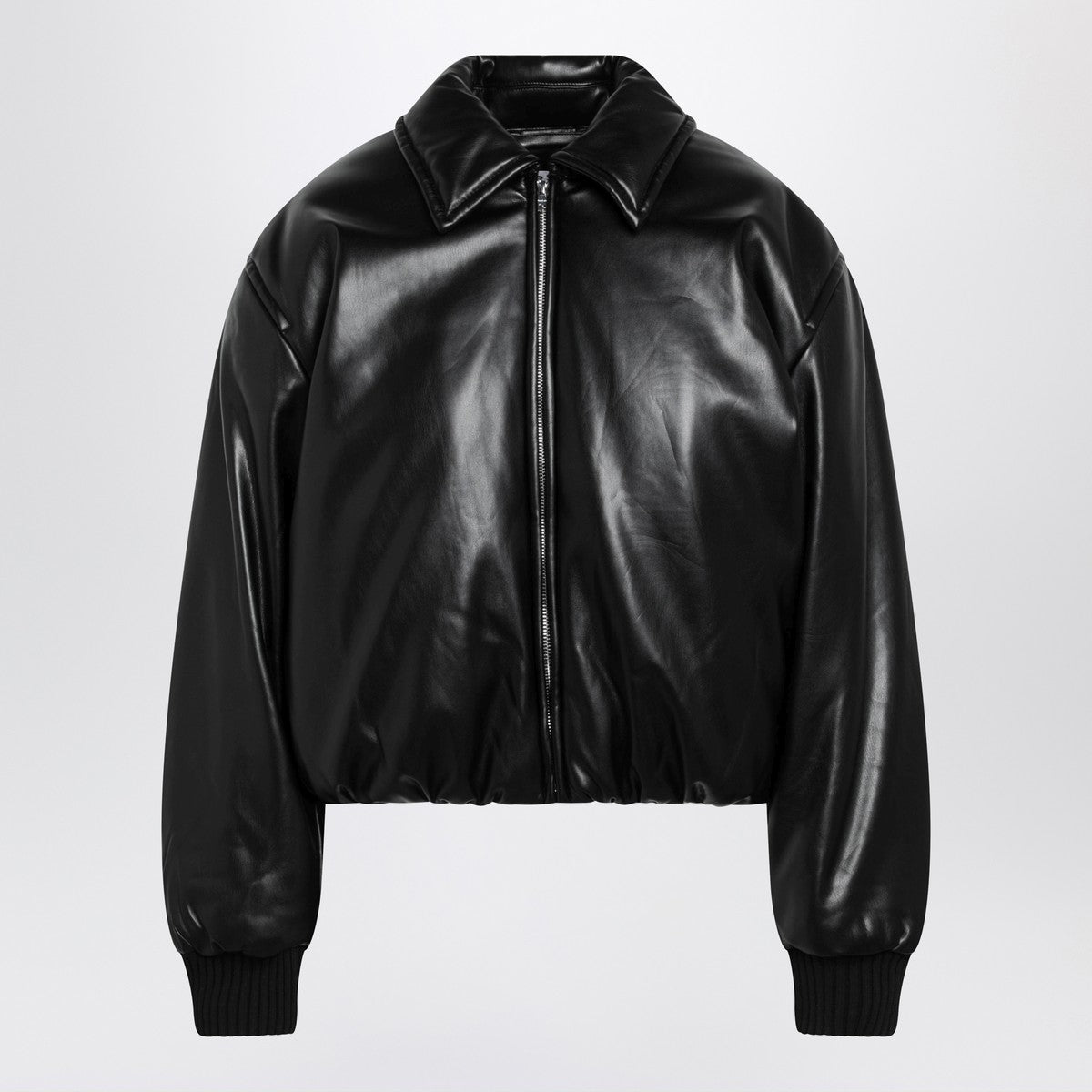 Acne Studios Faux leather bomber jacket black