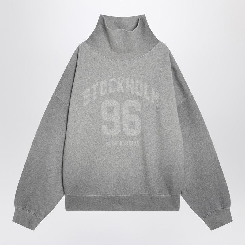 Acne Studios Grey oversized turtleneck sweatshirt