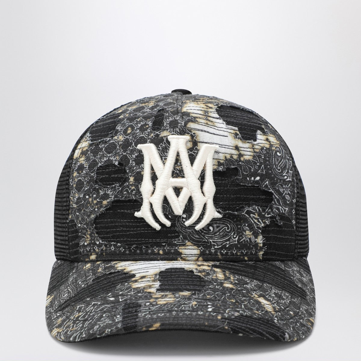 AMIRI Black bandana trucker hat