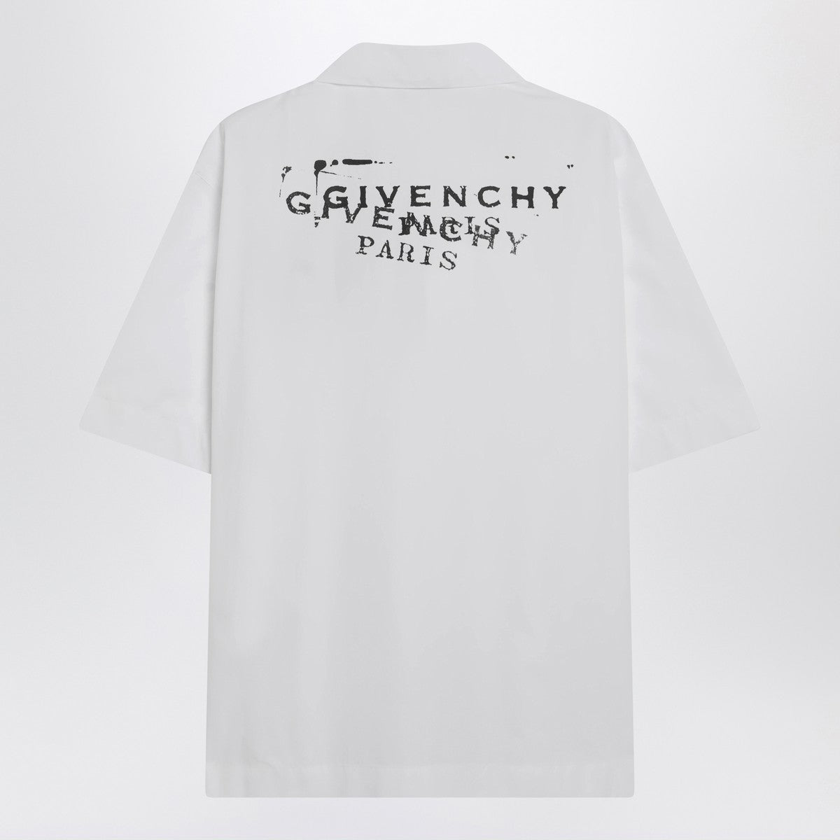 Givenchy White poplin shirt with logo print