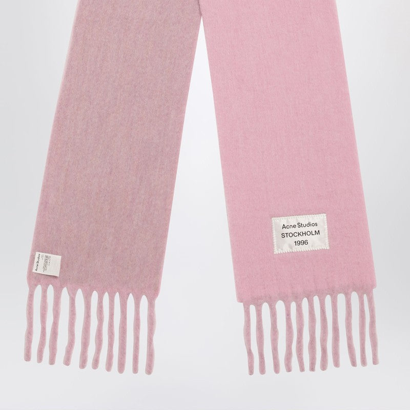 Acne Studios Pink/lilac scarf in wool and alpaca blend