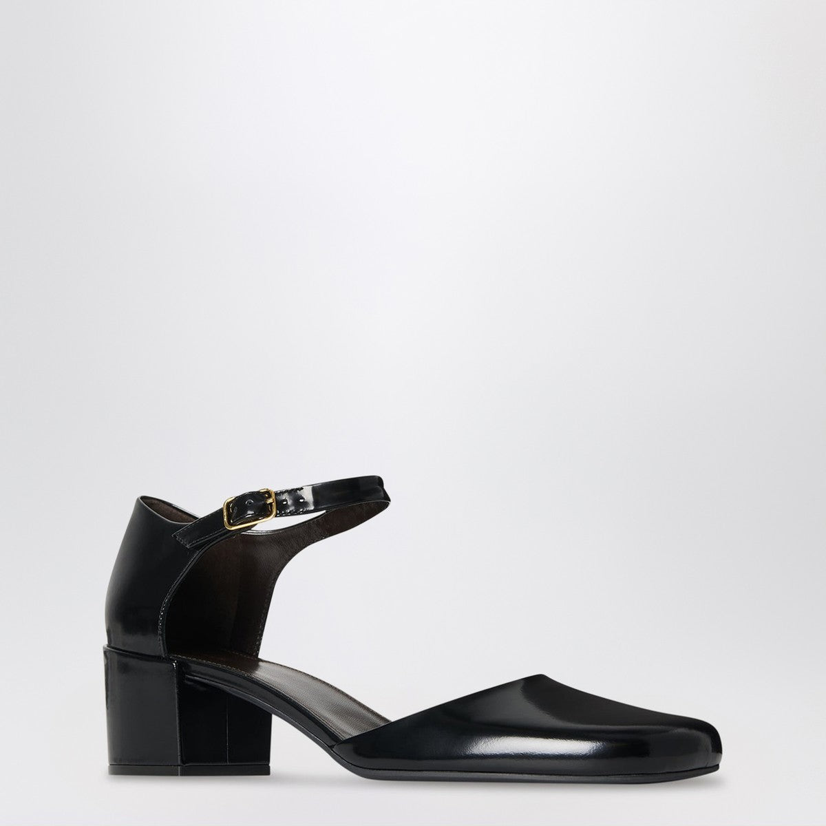 The Row Penelope black strap pumps