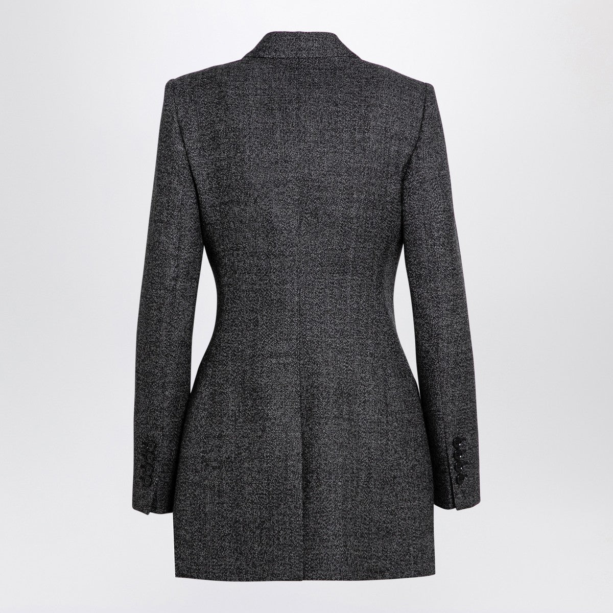 Dolce & Gabbana Dolce&Gabbana Anthracite grey tweed double-breasted jacket