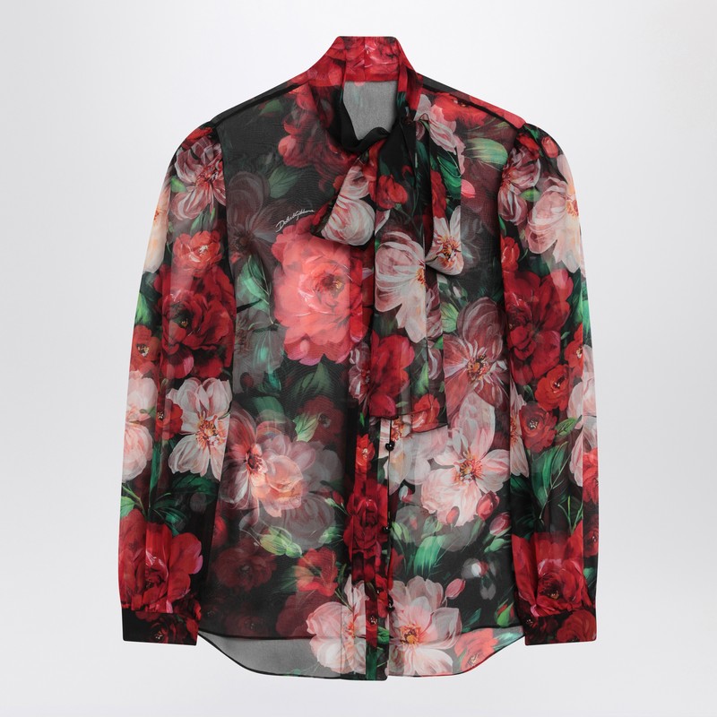 Dolce & Gabbana Dolce&Gabbana Shirt with bow in chiffon with Floral print