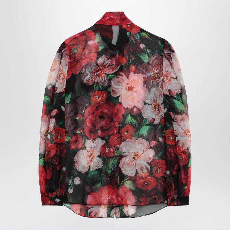 Dolce & Gabbana Dolce&Gabbana Shirt with bow in chiffon with Floral print