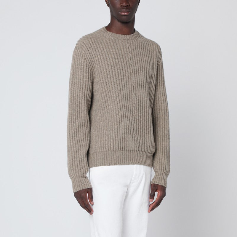 Loro Piana Beige mélange cashmere sweater