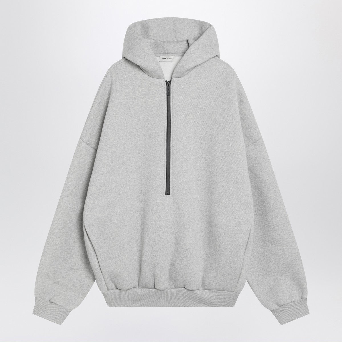 Fear of God Grey mélange hooded sweatshirt with zip