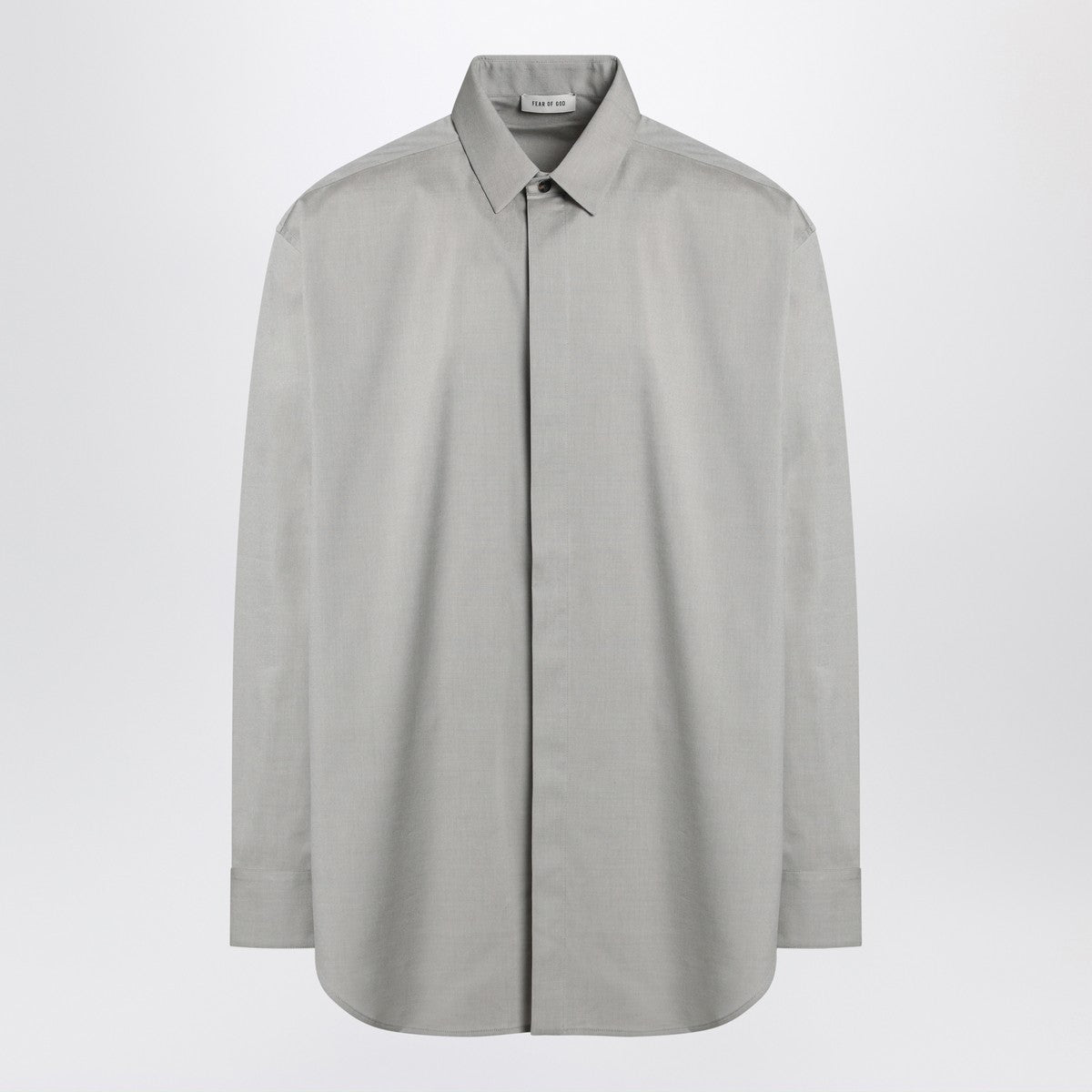 Fear of God Grey dove grey mélange cotton shirt