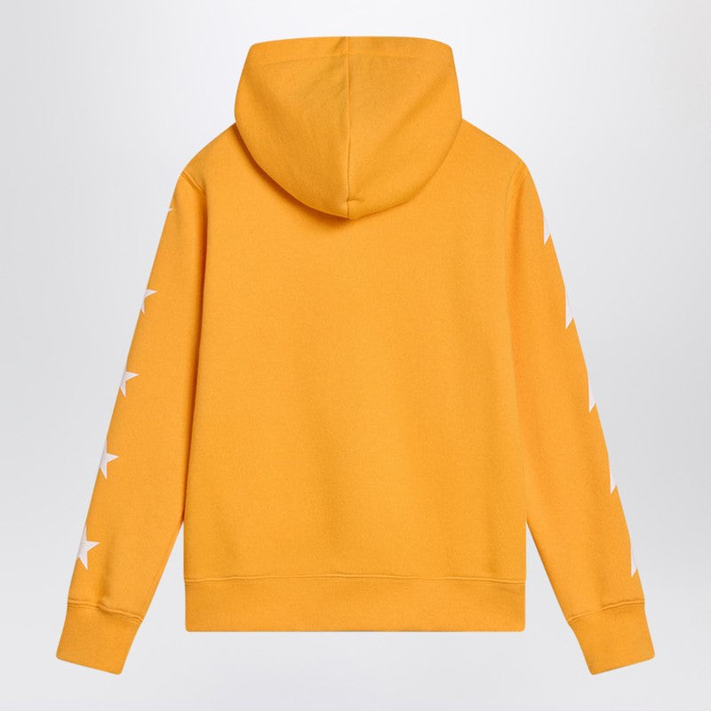 Golden Goose Mustard yellow zip-up sweatshirt with stars