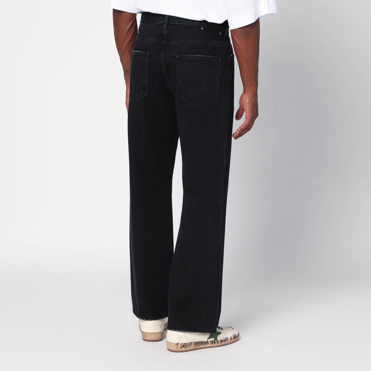 Golden Goose Vintage-effect black jeans