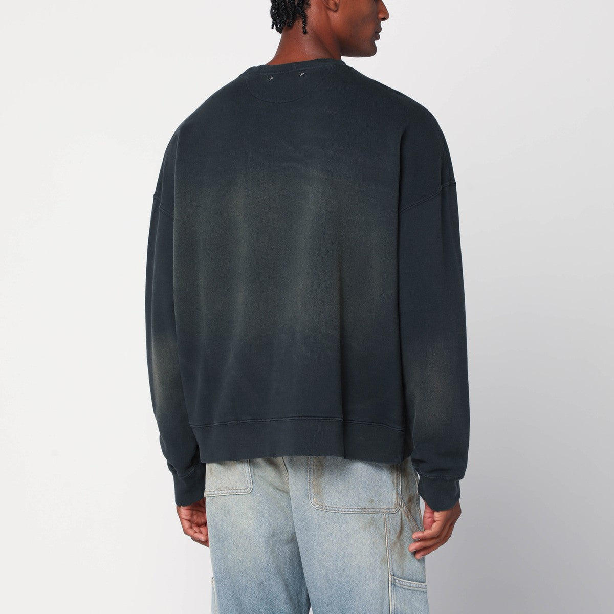 Golden Goose Distressed faded black sweatshirt