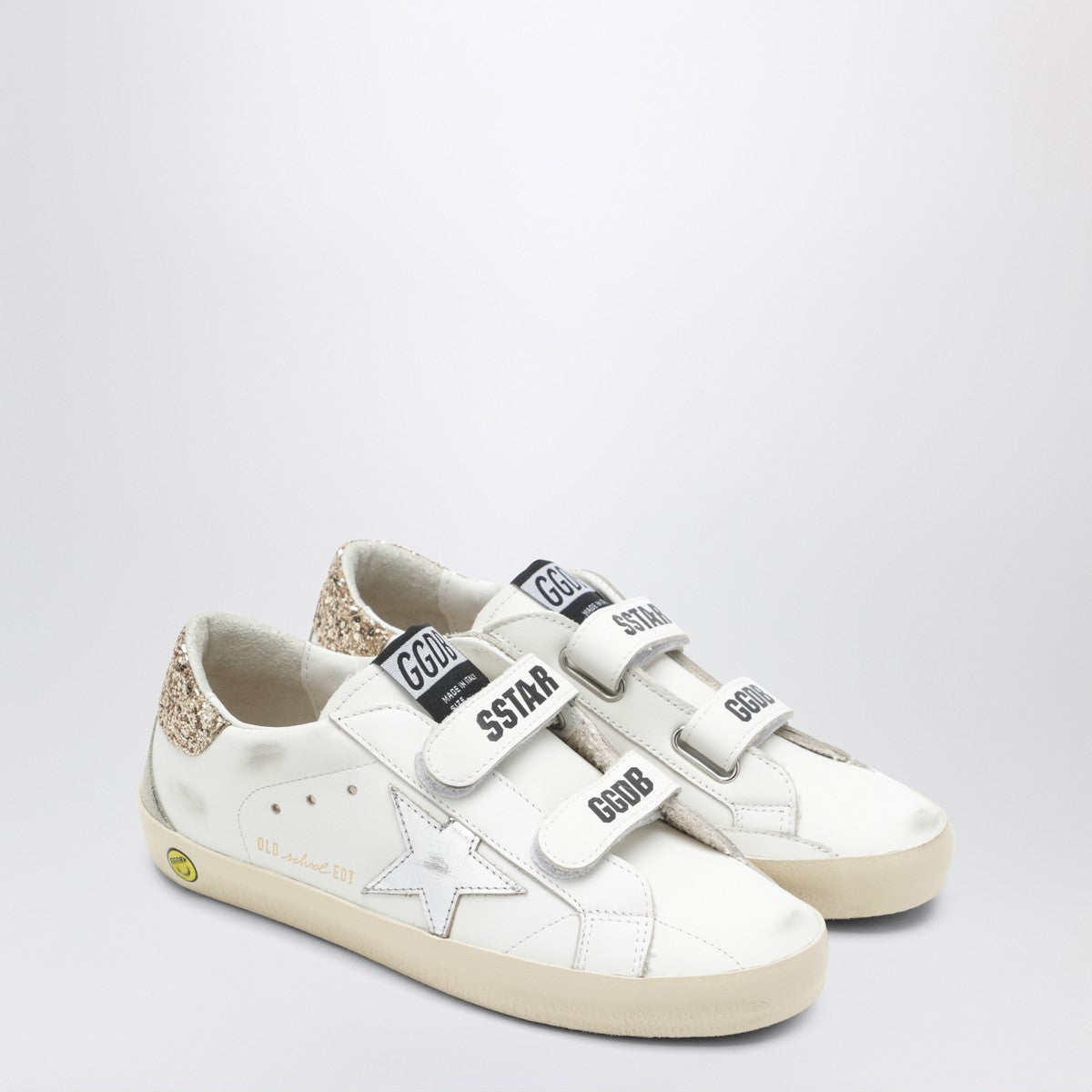 Golden Goose Old School sneakers in white with glitter star