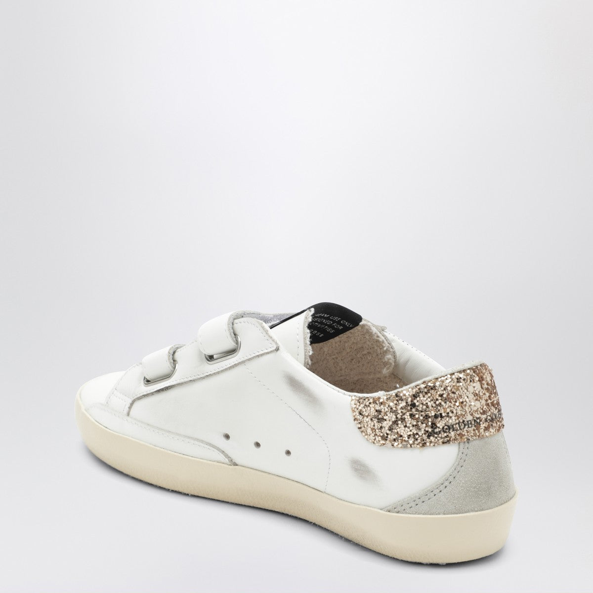 Golden Goose Old School sneakers in white with glitter star