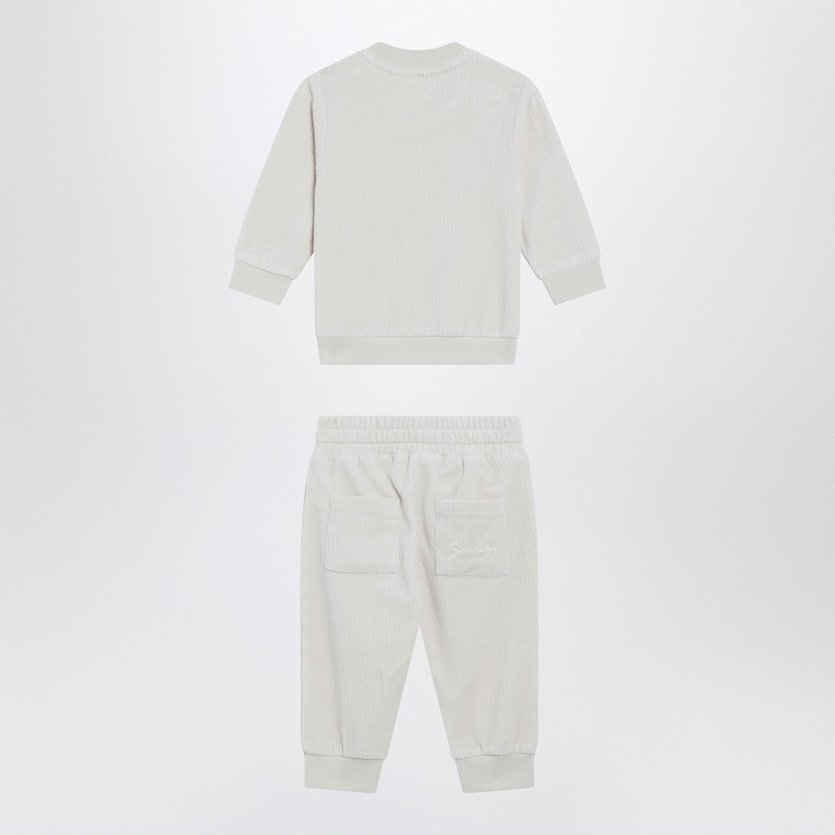 Givenchy White velvet two-piece outfit