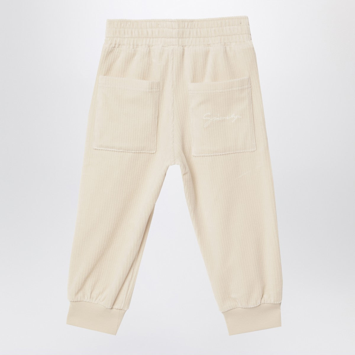 Givenchy White velvet sweatpants