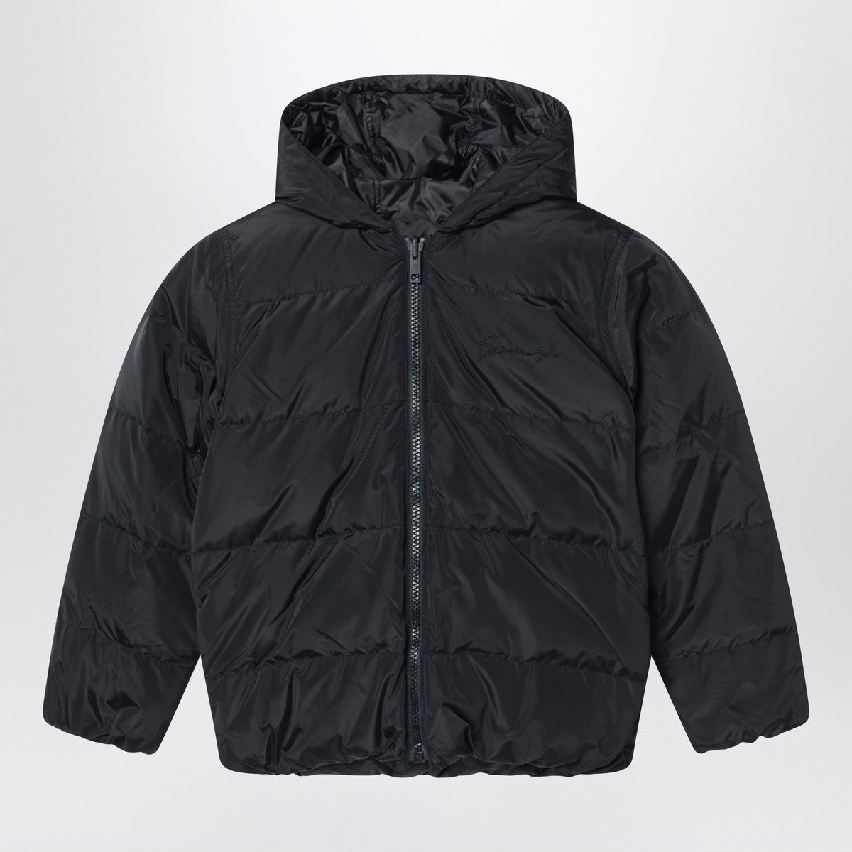 Givenchy Black puffer jacket with G print