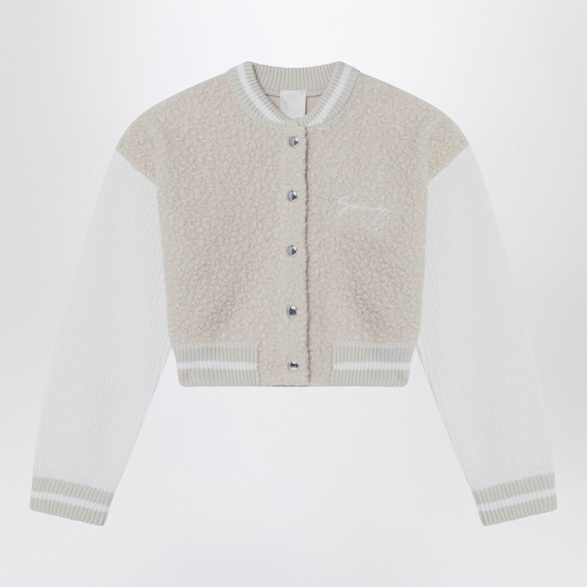 Givenchy Cream/beige bomber jacket with logo