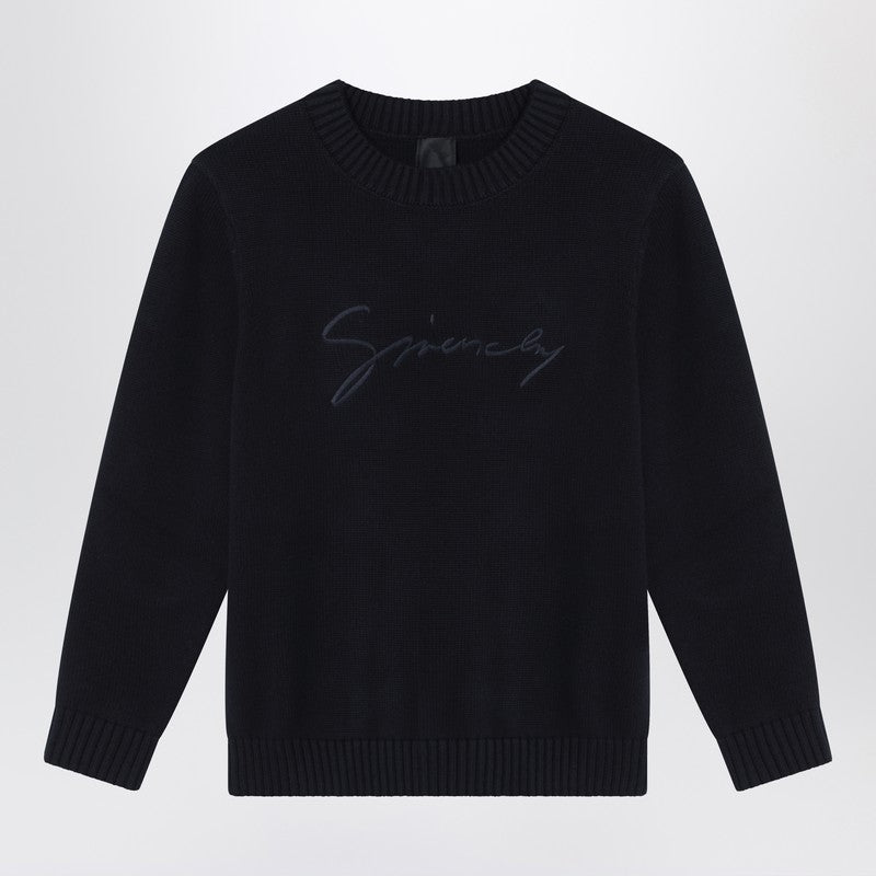 Givenchy Blue cotton and cashmere sweater