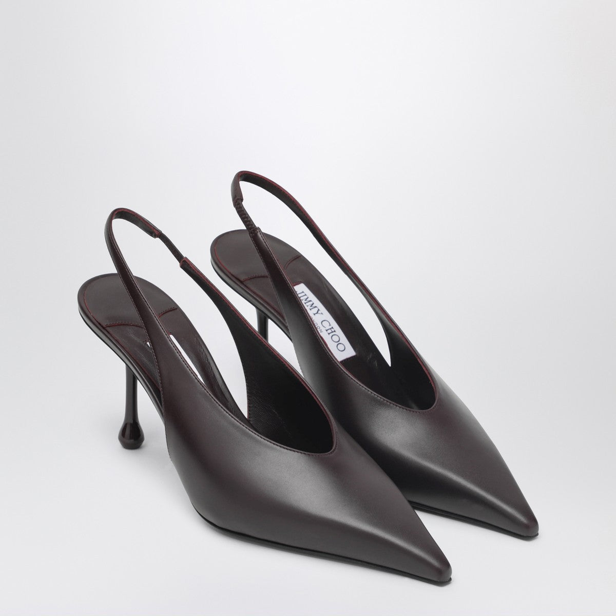 Jimmy Choo Isa 80 neckline color Merlot
