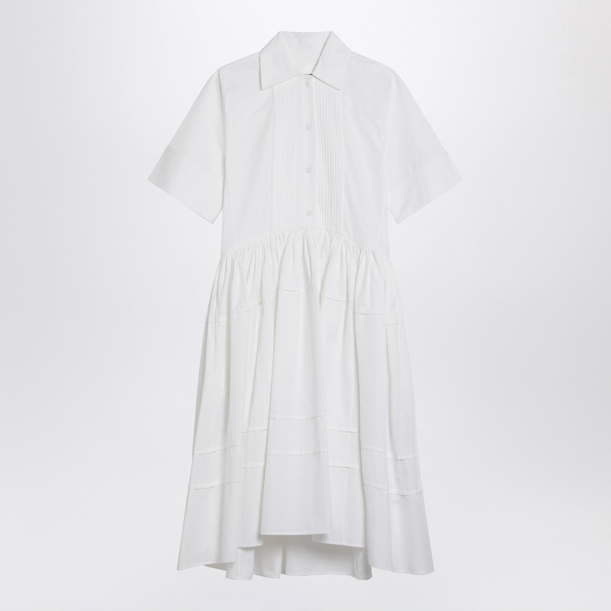 Jil Sander White cotton chemisier dress