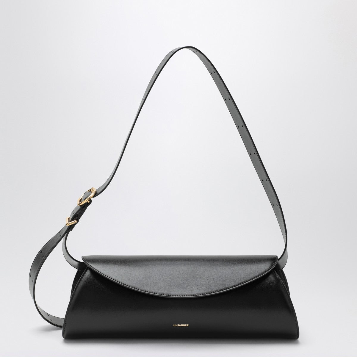Jil Sander Large Cannolo shoulder bag in black