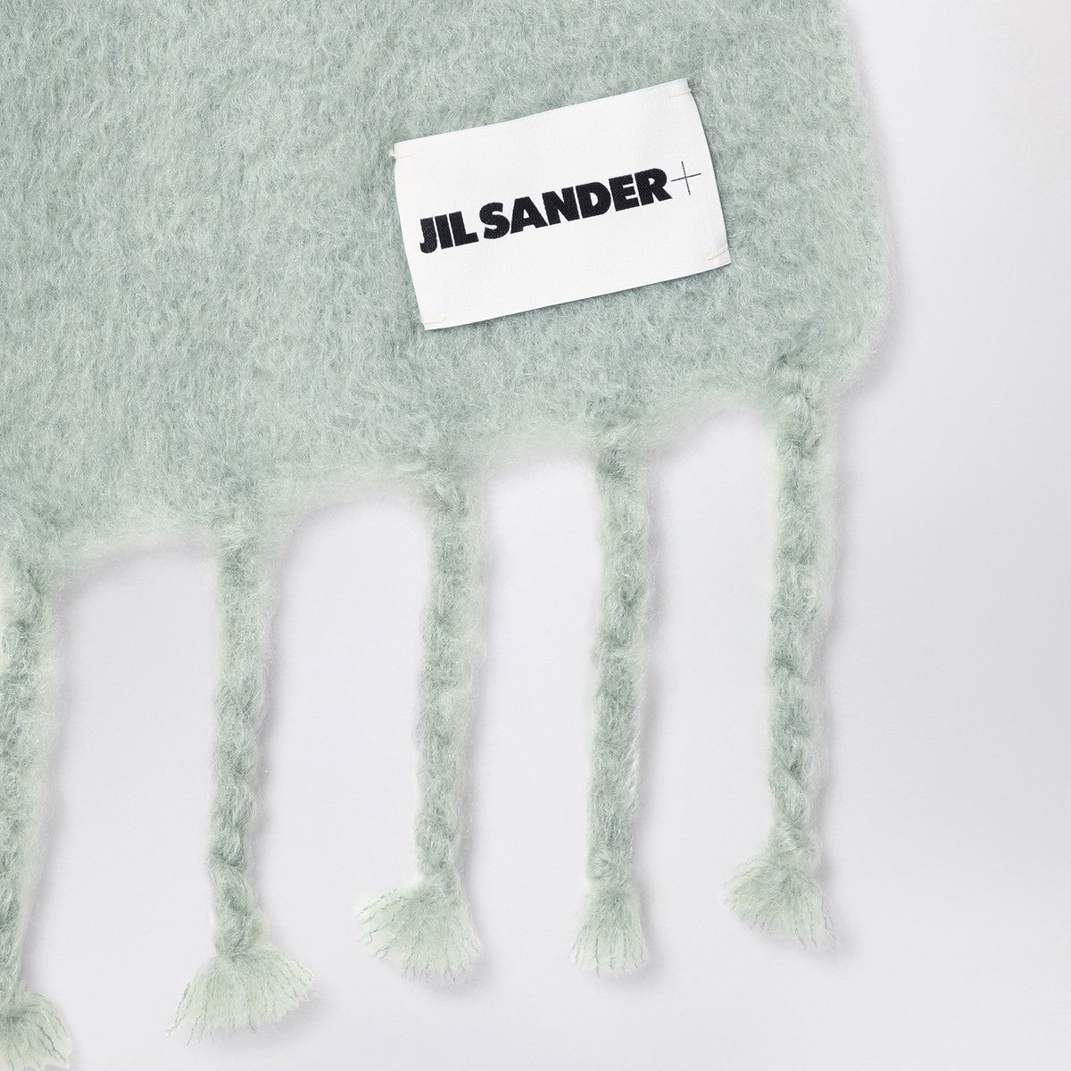 Jil Sander Pale green mohair blend scarf