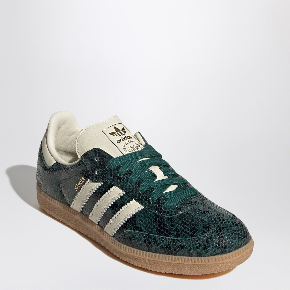 adidas Originals Samba OG sneakers green with snake print