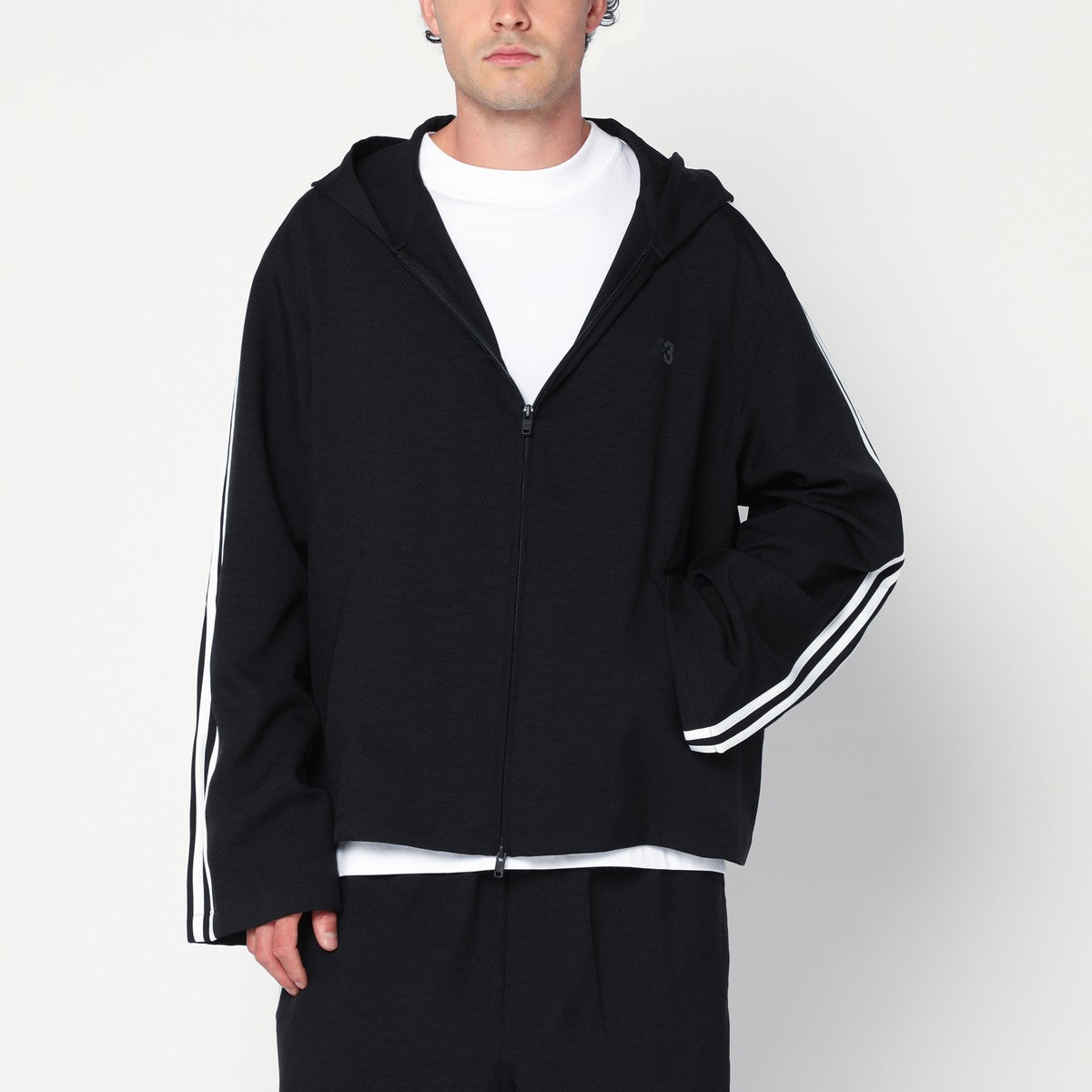 adidas Y-3 3-Stripes black zip/cardigan