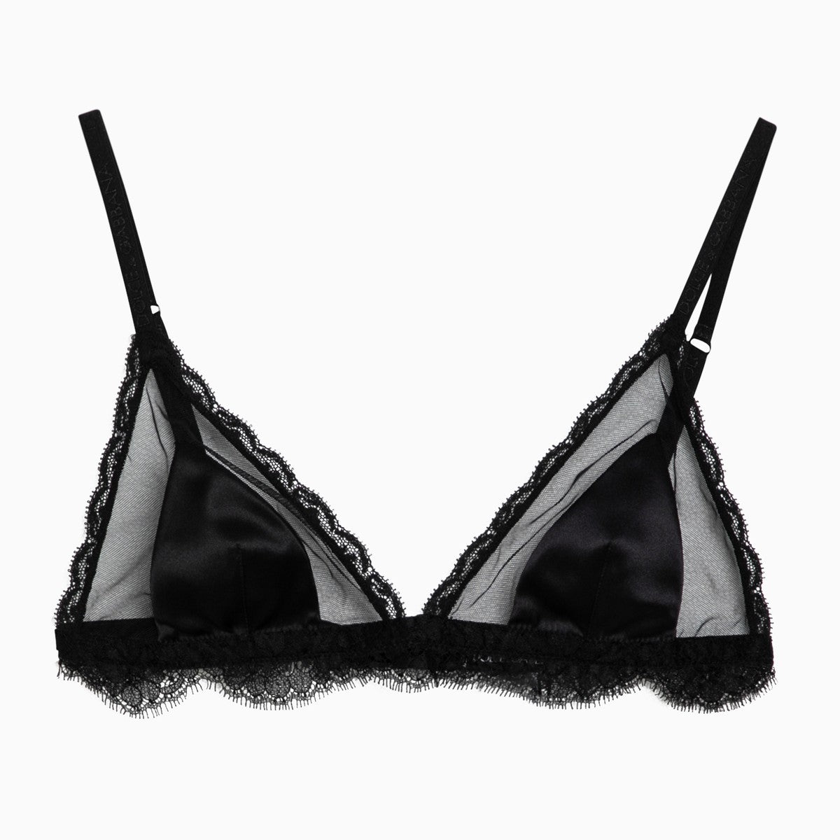Dolce & Gabbana Dolce&Gabbana Black silk satin and lace bra