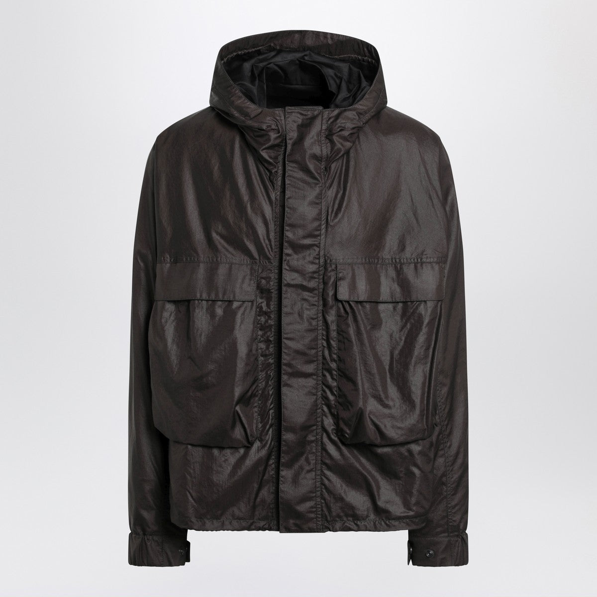 LEMAIRE Lightweight brown nylon jacket