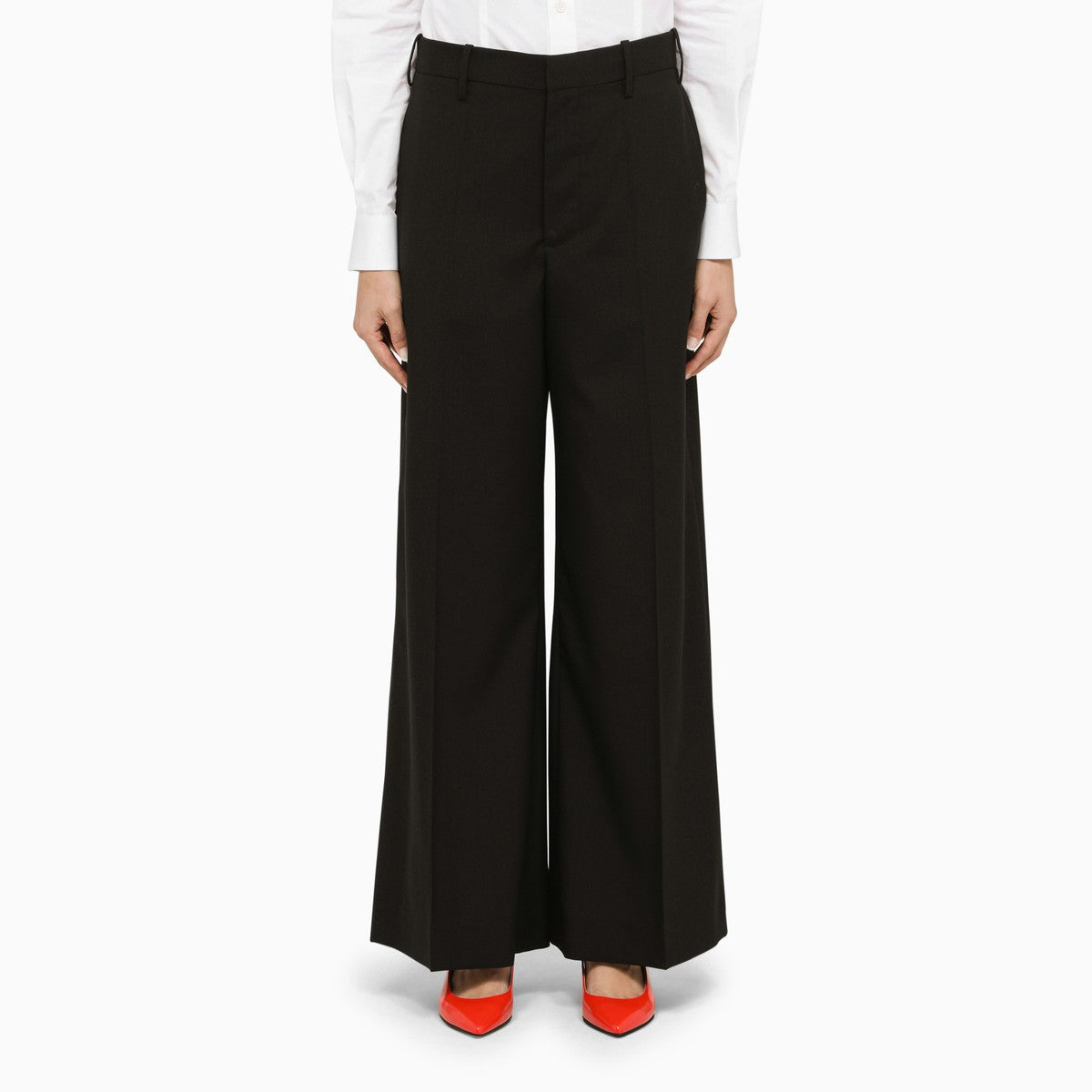 Marni Black wool palazzo trousers
