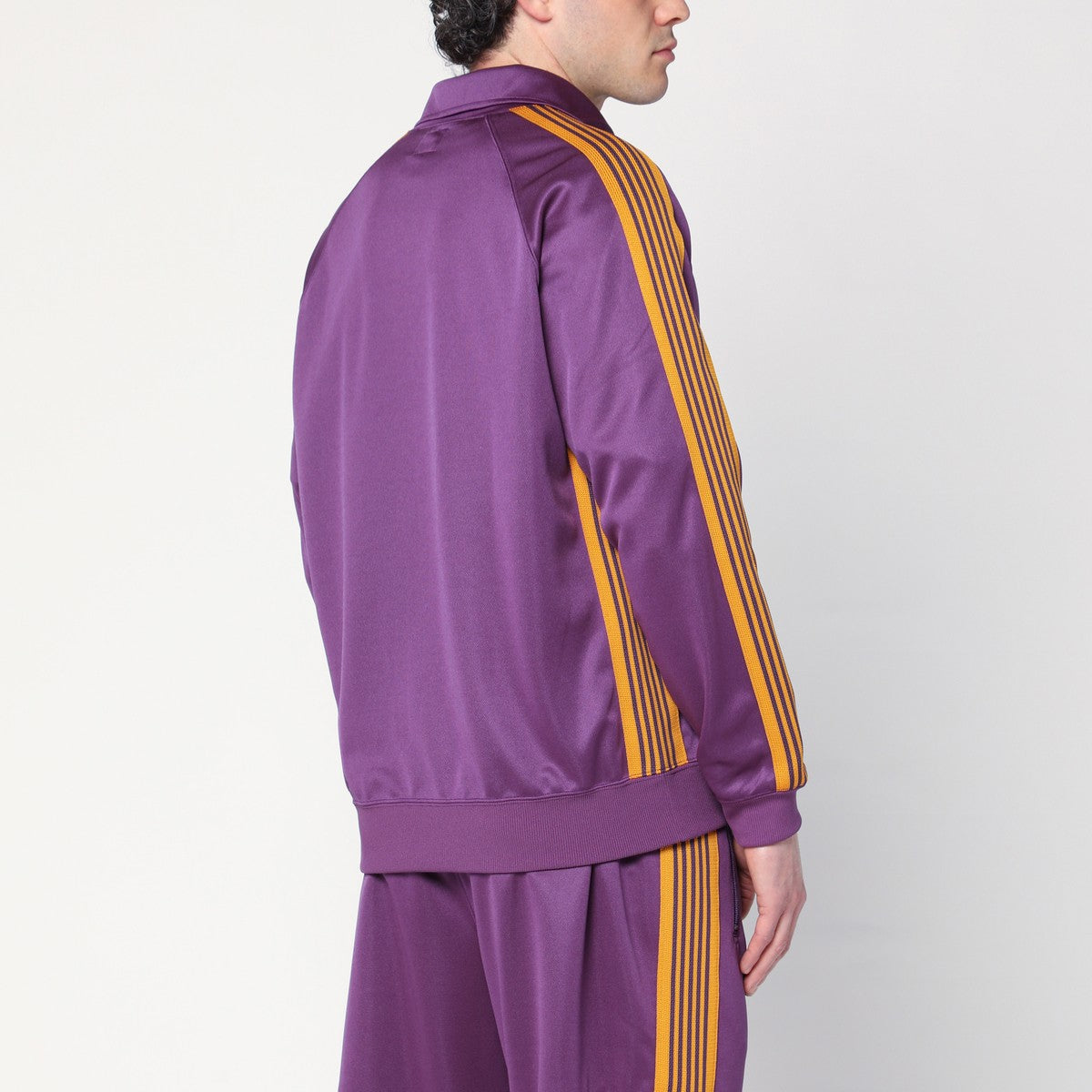 Needles Purple/ochre zip sweatshirt