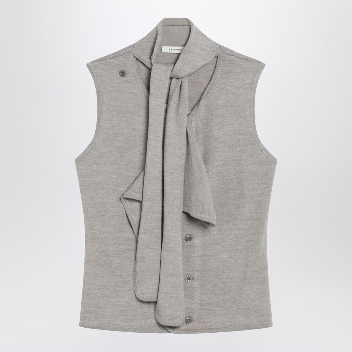 LEMAIRE Taupe wool blend waistcoat