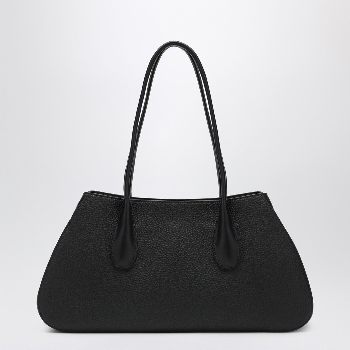 The Row Black Alger shoulder bag in leather