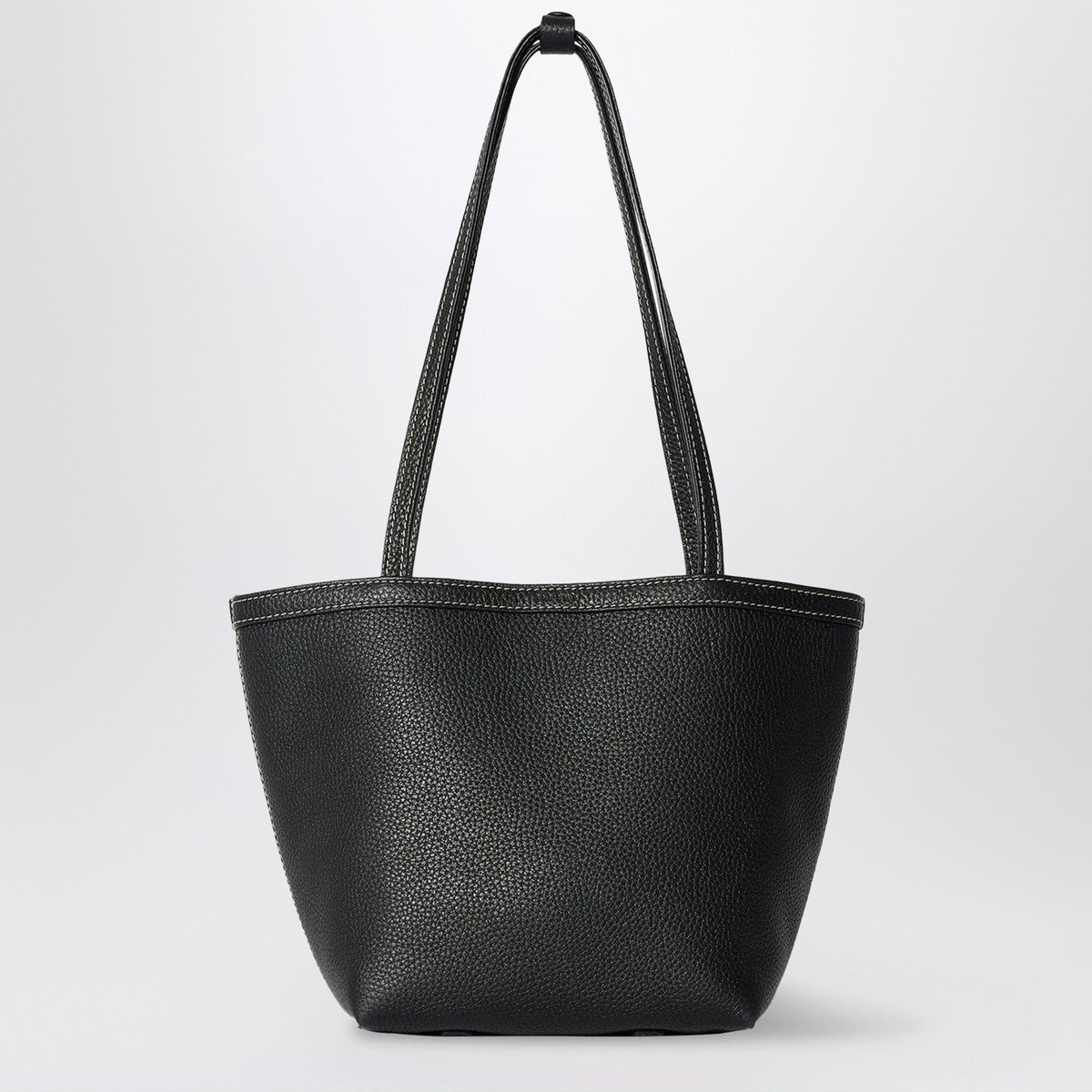 The Row Medium Park Tote Stitch bag in black