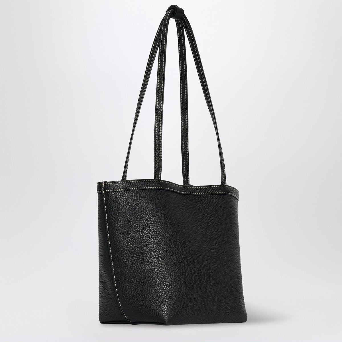 The Row Medium Park Tote Stitch bag in black